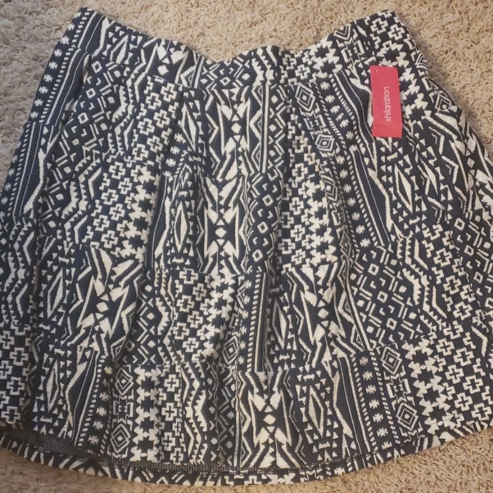 Navy and white skirt
